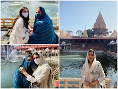 Sara Ali Khan At Mahakaleshwar Temple: सिर पर दुपट्टा ओढ़े , मास्क लगाए मां संग महाकाल के दर्शन को पहुंचीं सारा अली खान, कही ये बात...