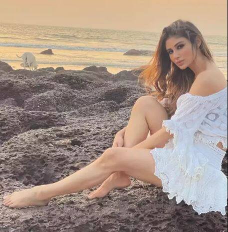 ਮੌਨੀ ਸੋਸ਼ਲ ਮੀਡੀਆ 'ਤੇ ਲਗਾਤਾਰ ਤਸਵੀਰਾਂ ਪੋਸਟ ਕਰਦੀ ਰਹਿੰਦੀ ਹੈ। ਵ੍ਹਾਈਟ ਨੈੱਟ ਵਾਲੀ ਡਰੈੱਸ ਤੋਂ ਪਹਿਲਾਂ ਉਸ ਨੇ ਪੀਲੇ ਰੰਗ ਦੀ ਬਿਕਨੀ 'ਚ ਆਪਣੀਆਂ ਕੁਝ ਤਸਵੀਰਾਂ ਸ਼ੇਅਰ ਕੀਤੀਆਂ ਹਨ।