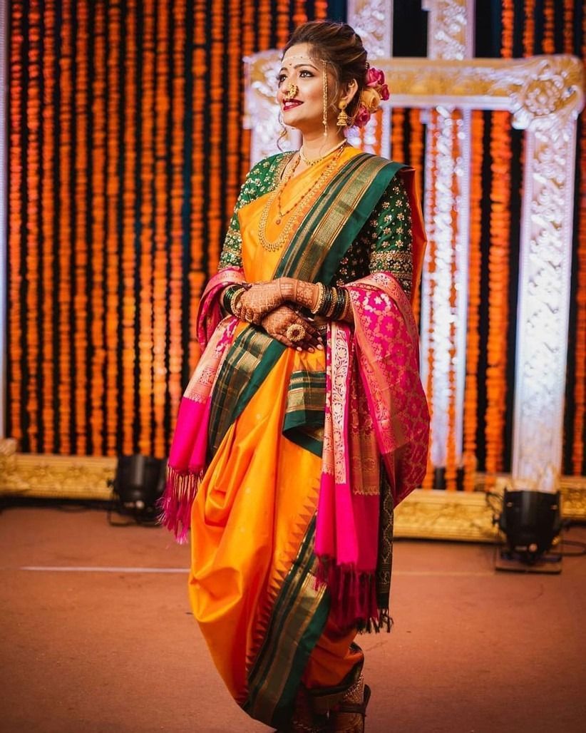 Be Stylish with this Maharashtrian Wedding Saree Ideas and Flaunt