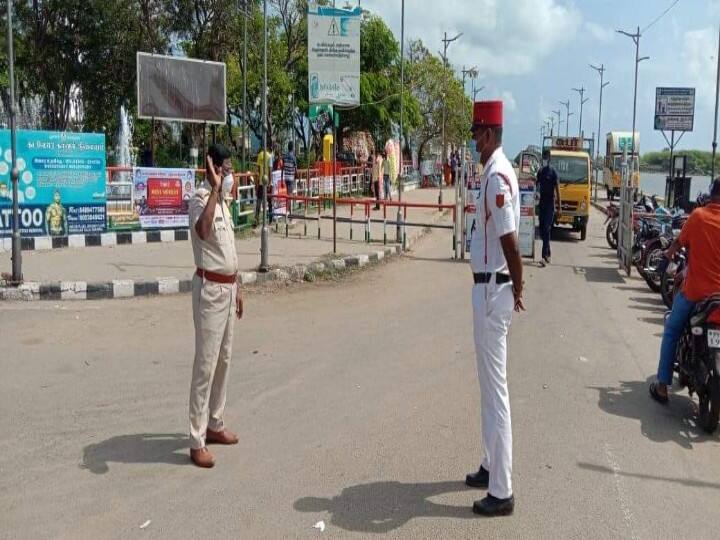 Pongal in Pondicherry has lost its usual tourist attractions புதுச்சேரி : காணும் பொங்கலுக்கு மக்கள் கூடும் சுற்றுலா தளங்கள் களையிழந்தன.. கண்காணிப்பில் போலீசார்