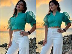 IN PICS| Sunny Leone Looks Gorgeous As She Admires The Mumbai Sunsets