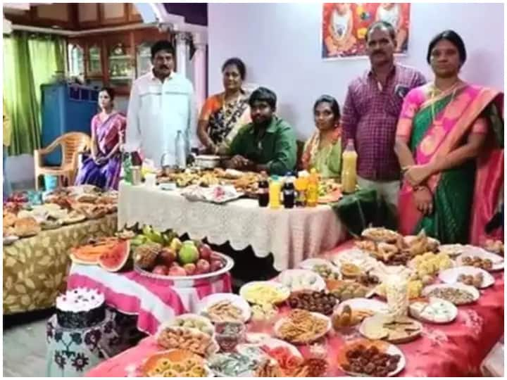 son in law royal welcome at in laws house served 365 dishes trending news Trending: ससुराल में दामाद की हुई ऐसी खातिरदारी, 365 पकवान से कराया शाही भोज