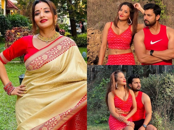 Monalisa Wedding Anniversary: भोजपुरी इंडस्ट्री से बॉलीवुड और टीवी की दुनिया में जाना पहचाना नाम बन चुकी मोनालिसा के लाखों फैन्स हैं. मोनालिसा ना सिर्फ सोशल मीडिया पर एक्टिव रहती हैं बल्कि वक्त-वक्त पर अपने फैन्स से जिंदगी के स्पेशल मोमेंट्स को शेयर भी करती रहती हैं. वहीं फैन्स भी मोनालिसा को उतना ही प्यार जताते हैं. मोनालिसा की आज वेडिंग एनिवर्सरी है. नजर फेम एक्ट्रेस मोनालिसा और उनके पति विक्रांत सिंह अपनी शादी की पांचवीं सालगिरह सेलिब्रेट कर रहे हैं. इस मौके पर उन्होंने अपने सोशल मीडिया हैंडल से फैन्स के लिए कई शानदार तस्वीरें शेयर की हैं. इन तस्वीरों में ये कपल प्यार के लाल रंग में रंगा दिख रहा है. तस्वीरों में बेहद खूबसूरत लग रही इस जोड़ी पर फैन्स जमकर प्यार लुटा रहे हैं.