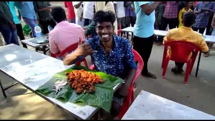 Chilli Chicken Eating Contest in Dharmapuri on the occasion of Pongal Festival - Corona Full Lockdown Watch Video| தருமபுரியில் கொரோனா ஊரடங்கிலும் கோலாகலமாக நடந்த சில்லி சிக்கன் சாப்பிடும் போட்டி