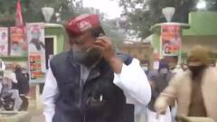UP Elections 2022: DRAMA outside SP office in Lucknow