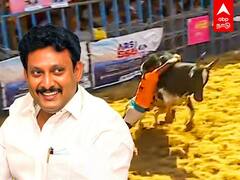 Alanganallur Jallikattu : பேயாட்டம் ஆடிய காளை.. கெத்து காட்டிய அன்பில் மகேஷ்!