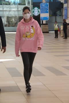 IN PICS| Katrina Kaif Gets Snapped As She Returns From Indore Post Lohri Celebrations With Vicky Kaushal