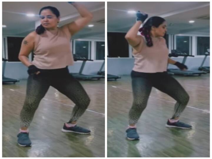 Pragathi Bhagyaraj Movie Actress Dance for pushpa item song samantha oo antava- Watch Pragathi Dance Video: ‘ஊ சொல்றீயா’ பாடலுக்கு செம டான்ஸ்..! - 45 வயதில் சமந்தாவுக்கு டஃப் கொடுத்த பாக்யராஜ் பட நடிகை   