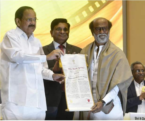 Rajinikanth was awarded the prestigious Dada Saheb Phalke award.