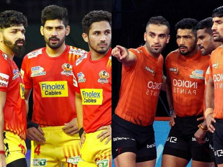 pro kabaddi league season 8 gujarat giants vs u mumba head to head keay players to watch where to watch fazal atrachali parvesh bhaiswal Pro Kabaddi: आज रात के दूसरे मुकाबले में यू मुंबा और गुजरात जायंट्स की होगी टक्कर, दोनों टीमें तालिका में अपनी स्थिति बेहतर करना चाहेंगी