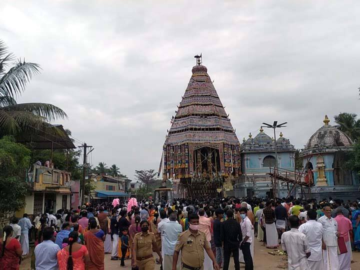 Thaipusam Chariot festival at Thiruvidaimarudur Mahalinga Swami Temple தைப்பூசத்தையொட்டி திருவிடைமருதூர் மகாலிங்கசுவாமி கோயிலில் தேரோட்டம்