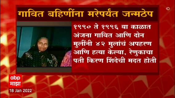 Gavit Sisters: गावित बहिणींना मरेपर्यंत फाशीऐवजी जन्मठेप ABP Majha