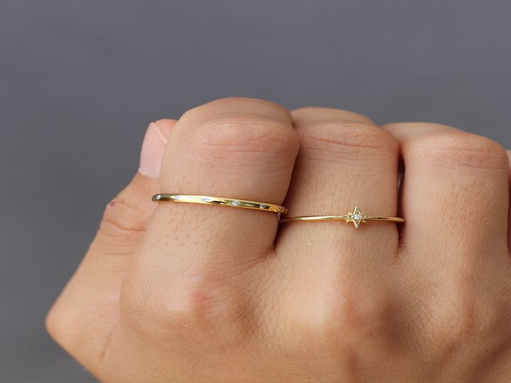 Shahi Jewelry California - Diamond Engagement Ring in 18k Yellow Gold  (Unique