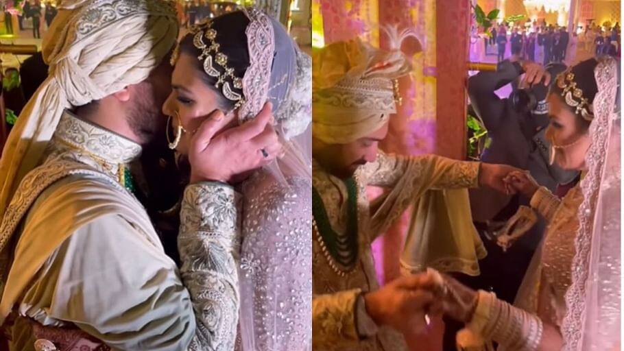 ਦੁਲਹਨ ਨੂੰ ਦੇਖ ਕੇ ਫੁੱਟ-ਫੁੱਟ ਕੇ ਰੋਇਆ ਲਾੜਾ , ਫਿਰ ਹੱਥ ਫੜ ਕੇ ਕੀਤਾ ਡਾਂਸ Bride Groom mariage : The groom cried bitterly after seeing the bride, then danced holding hands ਦੁਲਹਨ ਨੂੰ ਦੇਖ ਕੇ ਫੁੱਟ-ਫੁੱਟ ਕੇ ਰੋਇਆ ਲਾੜਾ , ਫਿਰ ਹੱਥ ਫੜ ਕੇ ਕੀਤਾ ਡਾਂਸ