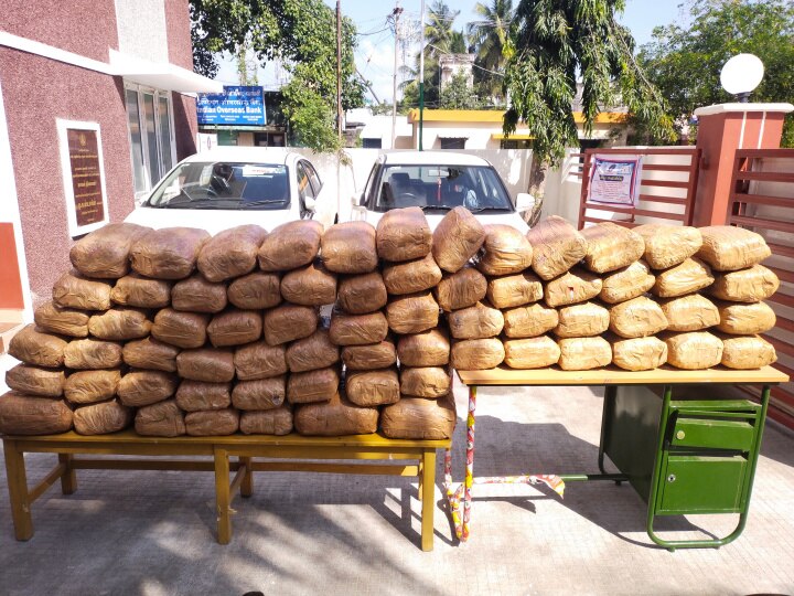 ஆந்திராவில் இருந்து நாகை வழியாக இலங்கைக்கு கடத்த முயன்ற 170 கிலோ கஞ்சா பறிமுதல்