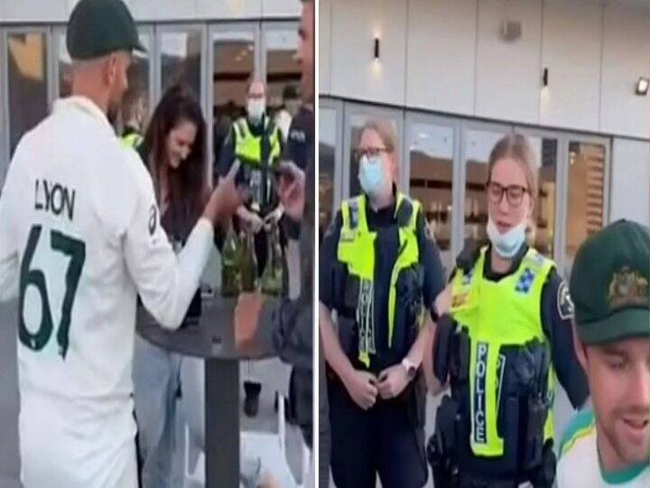 police confront australia england players ashes celebration Ashes के बाद पार्टी कर रहे थे ऑस्ट्रेलिया और इंग्लैंड के खिलाड़ी, पुलिस पहुंची और फिर...