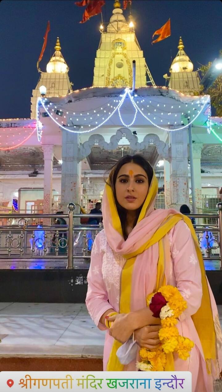 Sara Ali Khan, who is currently shooting for a new film in Indore, recently took out time from her busy schedule to explore the city.