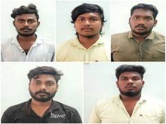 கொள்ளையடிக்க கும்பலாக சென்ற போது போலீசிடம் சிக்கிய 5 கொள்ளையர்கள் பயங்கர ஆயுதங்களுடன் கைது