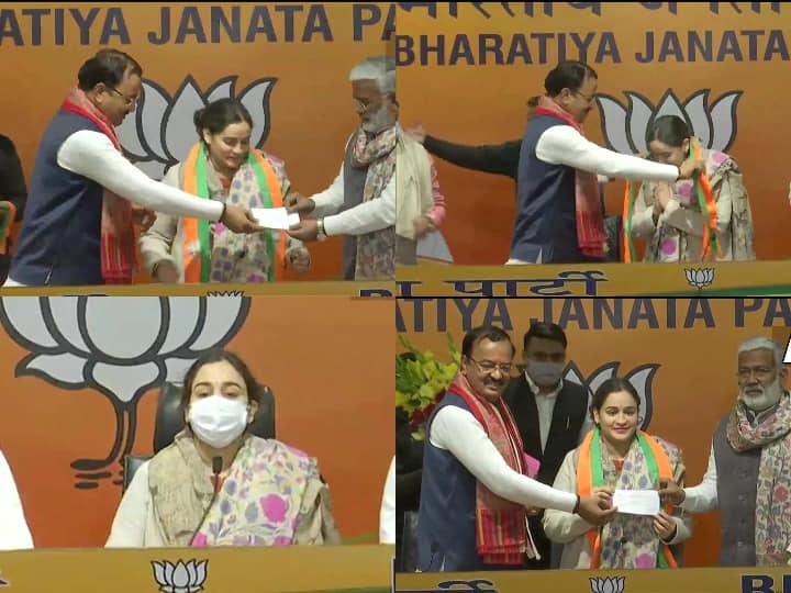 Aparna Yadav Joins BJP: बुधवार को सभी अटकलों को विराम देते हुए मुलायम सिंह यादव की छोटी बहू अपर्णा यादव बीजेपी में शामिल हो गई है. अपर्णा को दिल्ली स्थित बीजेपी कार्यालय में पार्टी के वरिष्ठ नेताओं ने बीजेपी की सदस्यता दिलाई. देखिए तस्वीरें...