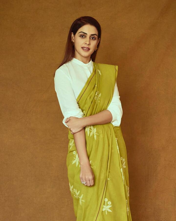 చీరకట్టులో జెనీలియా -Image credit: Genelia Dsouza/Instagram