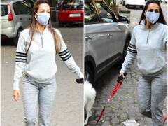 IN PICS| Malaika Arora Goes For A Stroll With Her Cute Dog