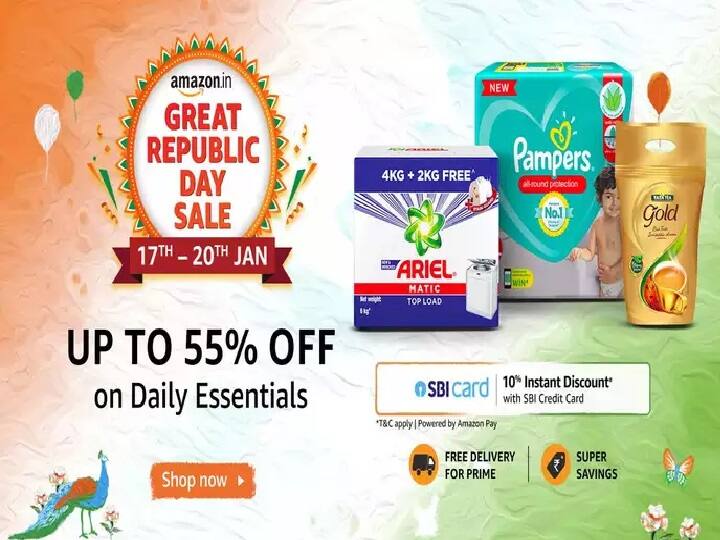 Amazon Republic Day Sale:  தினமும் தேவைதான்.. மொத்தமா வாங்கிட்டா அதிக லாபம்! அமேசான் தள்ளுபடியில் மளிகை பொருட்கள்!!