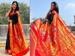 पैठणी साडी आणि नथ खास; पाहा अक्षयाचा मराठमोळा अंदाज