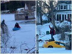 Watch: बर्फीली नदी में डूब रही थी कार, खुद को बचाने के बजाय सेल्फी लेने में बिजी थी महिला