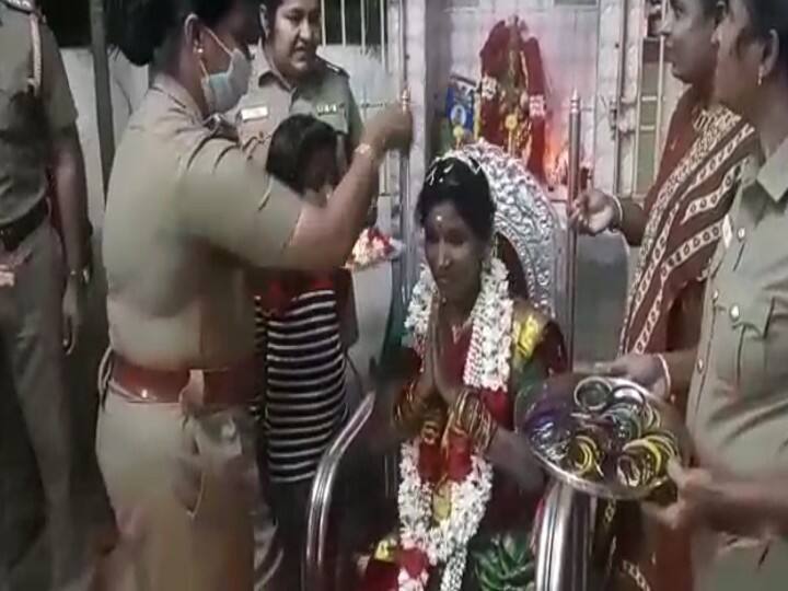 Chennai: A baby shower ceremony was held for a female police officer at Madhavaram police station காவல் நிலையத்தில் பெண் காவலருக்கு நடந்த வளைகாப்பு விழா