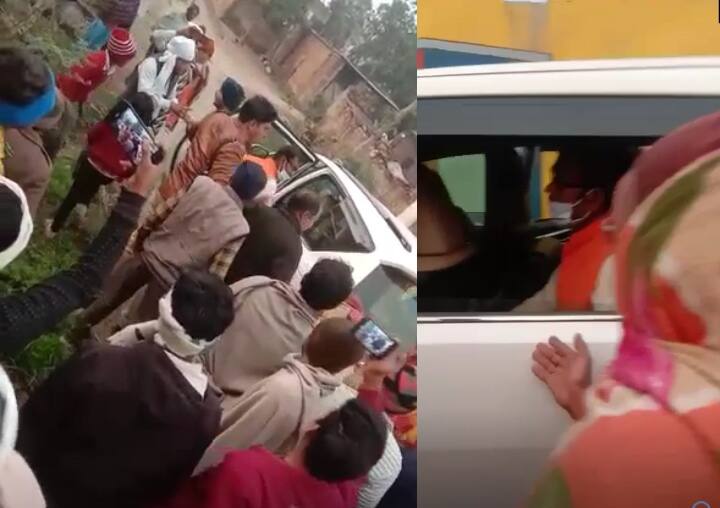 BJP MLA Vikram Saini faces villagers anger in Muzaffarnagar ann UP Election: मुजफ्फरनगर में बीजेपी विधायक विक्रम सैनी का विरोध, ग्रामीणों ने खाली हाथ लौटाया