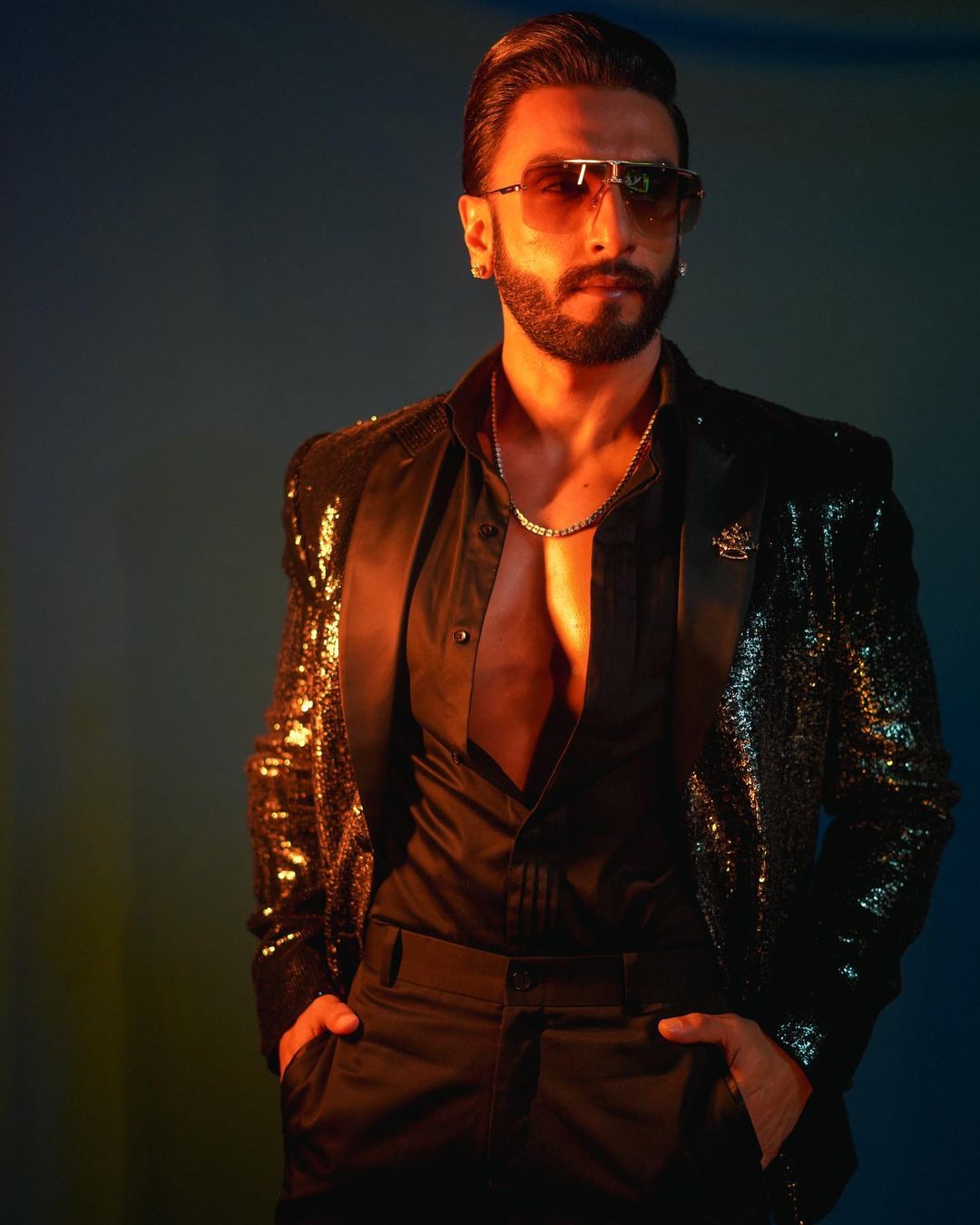 Ranveer Singh Shimmers In A Black Suit