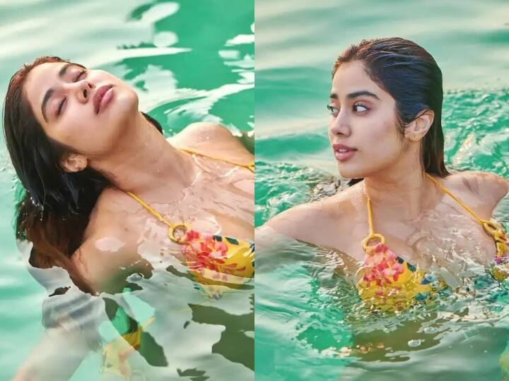 janhvi kapoor sartorial mermaid look in costly swimwear actress pool look Janhvi Kapoor ने कड़ाके की ठंड में पानी में लगा दी आग! 10-15 हजार नहीं, बल्कि इतनी महंगी बिकिनी पहनकर पूल में उतरीं