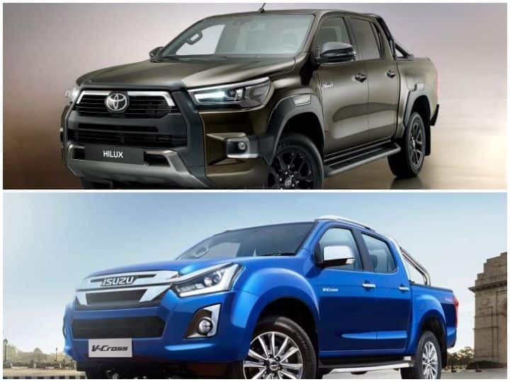 Toyota Hilux vs Isuzu D Max V-Cross pickup features specifications details Toyota Hilux vs Isuzu D Max V-Cross: Which Pickup Truck Is Better? Know Specifications, Price & Features