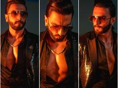 IN PICS| Ranveer Singh Ups The Glam Quotient In A Shiny Black Blazer