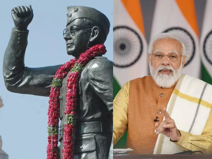 Grand Statue Subhash Chandra Bose installed at India Gate Jan 23 125th birth anniversary- PM Narendra Modi Subhas Chandra Bose Statue: இந்தியா கேட்டில் நேதாஜி சுபாஷ் சந்திரபோஸ் சிலை.. பிரதமர் மோடி அறிவிப்பு