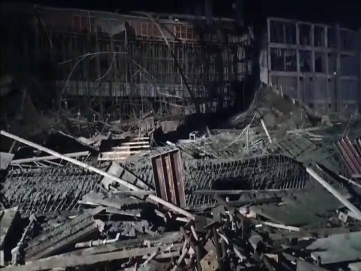 roof of an under-construction school collapsed in Indore, 12 laborers injured ann MP News: इंदौर में भरभराकर गिरी निर्माणाधीन स्कूल की छत, 12 मजदूर हुए घायल