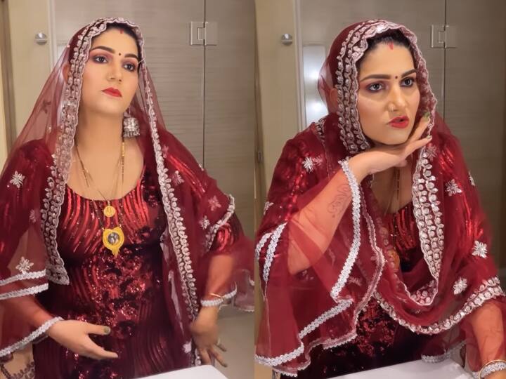 Watch: पुष्पा की फायर बनी Sapna Choudhary, एक्ट्रेस के डरावने एक्सप्रेशन को देख छूटे फैंस के पसीने sapna chaudhary ecreate pushpa dialouge in her style Watch: पुष्पा की फायर बनी Sapna Choudhary, एक्ट्रेस के डरावने एक्सप्रेशन को देख छूटे फैंस के पसीने