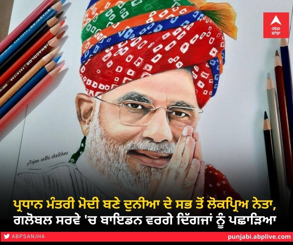 PM Modi tops in global leaders approval ratings, leaves behind Biden, Trudeau Global Leader Approval Rating: ਪ੍ਰਧਾਨ ਮੰਤਰੀ ਮੋਦੀ ਬਣੇ ਦੁਨੀਆ ਦੇ ਸਭ ਤੋਂ ਲੋਕਪ੍ਰਿਅ ਨੇਤਾ, ਗਲੋਬਲ ਸਰਵੇ 'ਚ ਬਾਇਡਨ ਵਰਗੇ ਦਿੱਗਜਾਂ ਨੂੰ ਪਛਾੜਿਆ