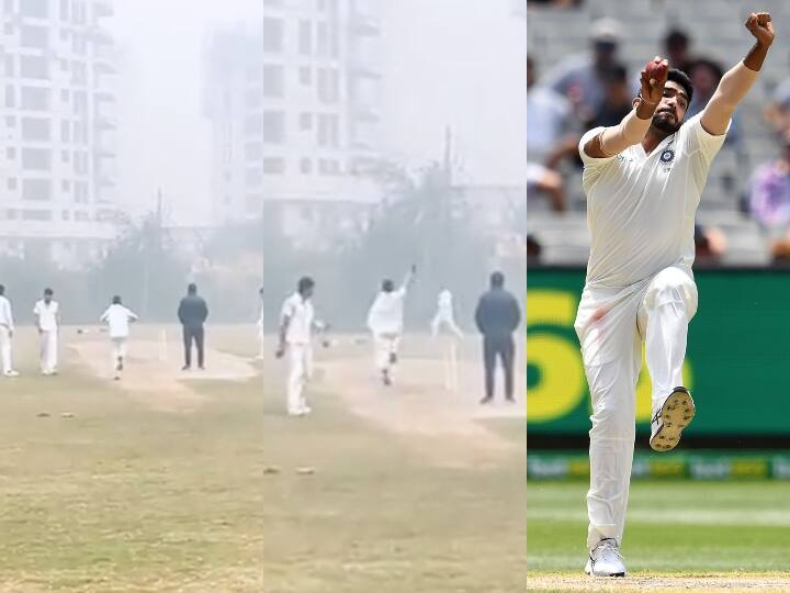 Video of Youngster Bowling like Indian Fastbowler Jasprit Bumrah goes viral in social media Watch Video: அதே ஸ்விங்கு.. அதே ஸ்டைலு.. பும்ராவைப்போல பவுலிங்கில் விளாசும் க்யூட் சிறுவன்..