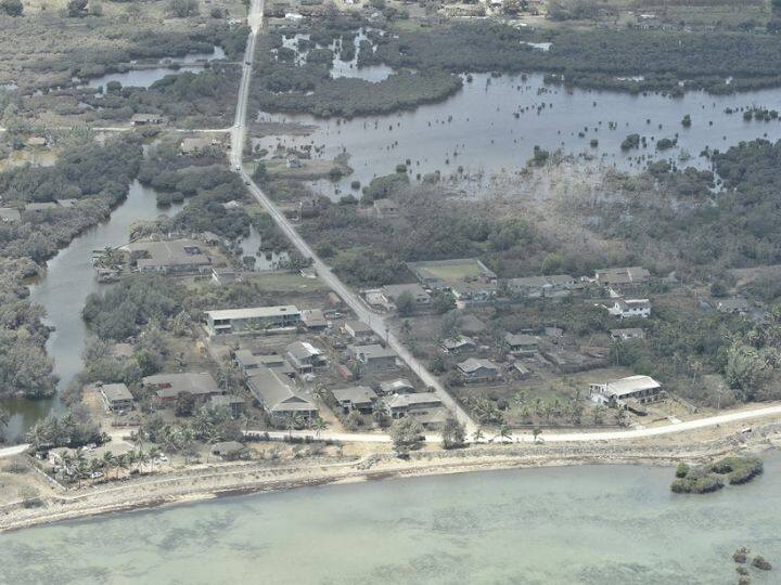 A handout photo taken on January 18, 2022 and released on January 21, by New Zealand Defence Public Affairs shows an aerial view of Nuku'alofa and its surrounding areas following the eruption of the Hunga Tonga-Hunga Ha’apai undersea volcano on a nearby island on January 15 | Photo: AFP