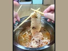 WATCH: Someone Is Knitting Cooked Noodles In This Delicious Viral Video And Netizens Are Going Crazy