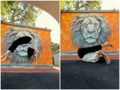 Watch: हाई हिल्स में लड़की की ऐसी बैक फ्लिप नहीं देखी होगी आपने, लैंडिंग भी है काफी स्मूथ