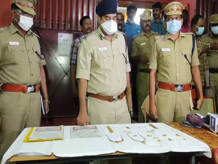 116 pound jewelery worth Rs 60 lakh recovered from Dindigul திண்டுக்கல்லில் நிதிநிறுவன அதிபர் வீட்டில் கொள்ளையடிக்கப்பட்ட 116 பவுன் நகைகள் மீட்பு