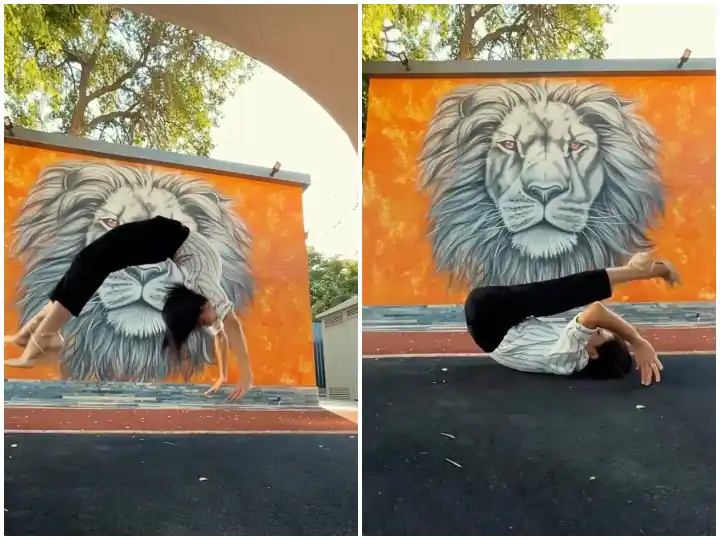 High Heels 'ਚ ਲੜਕੀ ਨੇ ਕੀਤੀ ਅਜਿਹੀ Back Flip, ਕਿ ਹਰ ਕੋਈ ਹੈਰਾਨ