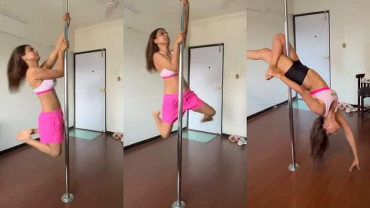 Actress nia sharma pole dance video viral on internet નિયા શર્માનો પૉલ ડાન્સ વીડિયો વાયરલ, ઘરમાં બતાવ્યા ગજબના ડાન્સ મૂવ્સ, જુઓ વીડિયો