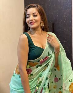 Monalisa Photo: ਦਿਲ ਗਾਰਡਨ, ਗਾਰਡਨ! ਹਲਕੀ ਹਰੇ ਰੰਗ ਦੀ ਸਾੜ੍ਹੀ ਤੇ ਡੀਪ ਨੈੱਕ ਬਲਾਊਜ਼ 'ਚ ਦਿਖਾਈ ਕਾਤਲਾਨਾ ਅਦਾ