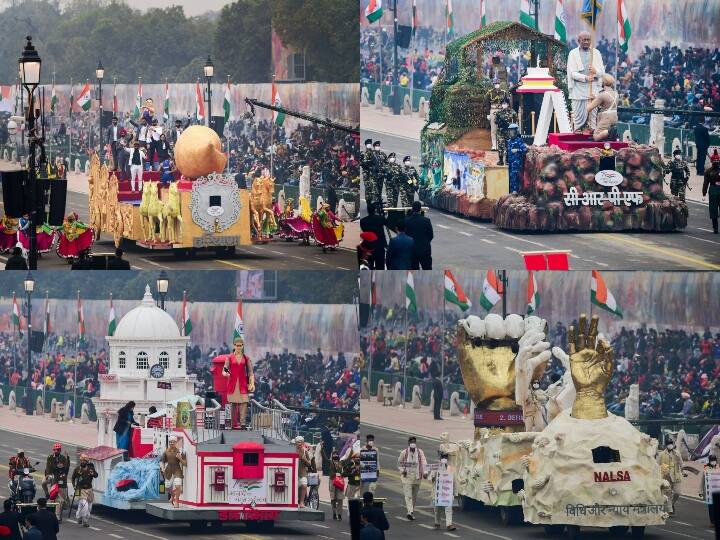 आज यानी 23 जनवरी से गणतंत्र दिवस समारोह की शुरुआत हो गई है. आज नेताजी सुभाष चंद्र बोस की 125वीं जयंती भी है. इस मौके पर परेड की फुल ड्रेस‌ रिहर्सल की गई. बता दें कि इस ‌साल सेना के तीनों अंगों और केंद्रीय अर्द्धसैनिक बलों के कुल 16 मार्चिंग दस्ते राजपथ पर राष्ट्रपति, प्रधानमंत्री और रक्षा मंत्री सहित सभी गणमान्य व्यक्तियों के सामने मार्च पास्ट करेंगे. नीचे की स्लाइड में देखें तस्वीरें.