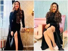 Divyanka Tripathi Photo: टीवी की संस्कारी बहू दिव्यांका त्रिपाठी बनीं बेब, ब्लैक हाई थाई स्लिट ड्रेस में लगीं बेहद सिजलिंग