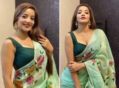 Monalisa Photo: ਦਿਲ ਗਾਰਡਨ, ਗਾਰਡਨ! ਹਲਕੀ ਹਰੇ ਰੰਗ ਦੀ ਸਾੜ੍ਹੀ ਤੇ ਡੀਪ ਨੈੱਕ ਬਲਾਊਜ਼ 'ਚ ਦਿਖਾਈ ਕਾਤਲਾਨਾ ਅਦਾ