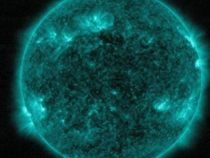 NASA shared a beautiful view of solar flares.  A bright light was seen coming from the sun.